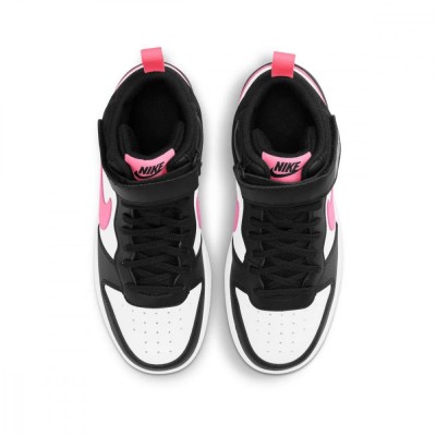 Nike Court Borough Mid 2 Donna BLK/WHI/PINK CD7782-005
