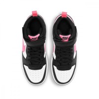 Nike Court Borough Mid 2 Donna BLK/WHI/PINK CD7782-005