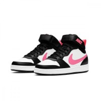 Nike Court Borough Mid 2 Donna BLK/WHI/PINK CD7782-005
