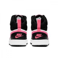 Nike Court Borough Mid 2 Donna BLK/WHI/PINK CD7782-005