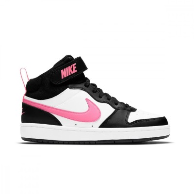 Nike Court Borough Mid 2 Donna BLK/WHI/PINK CD7782-005