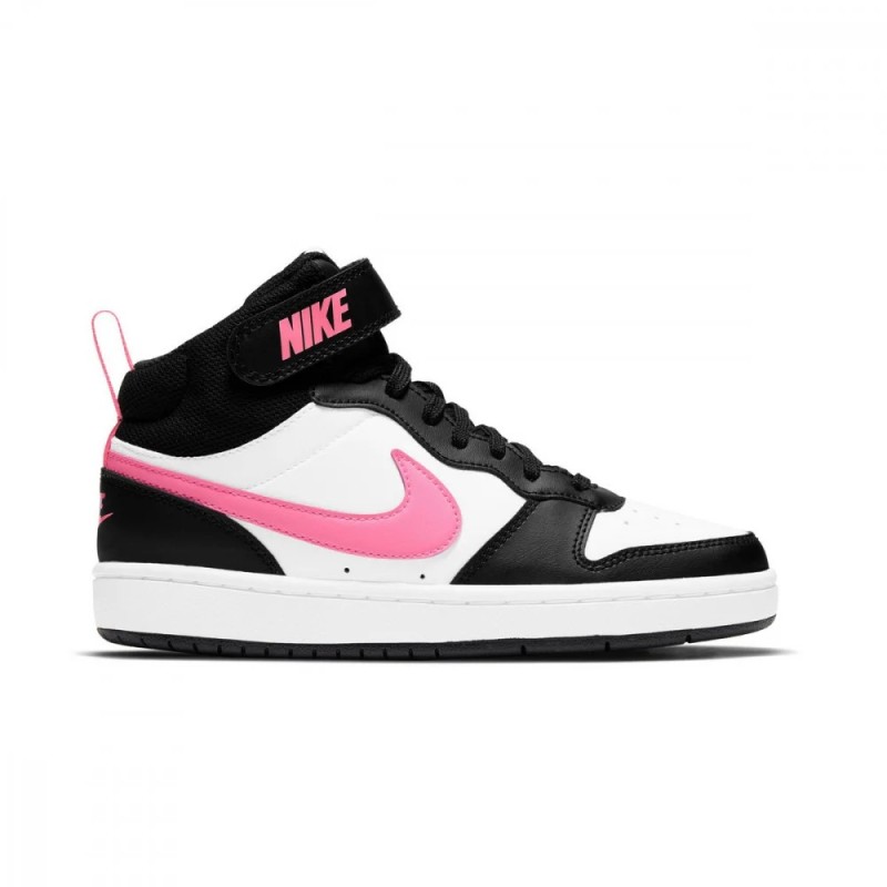 Nike Court Borough Mid 2 Donna BLK/WHI/PINK CD7782-005