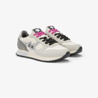 SUN68 DONNA Z44210 31 STARGIRL GLITTER LOGO BIANCO PANNA