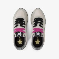 SUN68 DONNA Z44210 31 STARGIRL GLITTER LOGO BIANCO PANNA