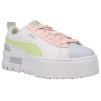 Puma Mayze Leather Pop Platform Womens 385591 02 White Arctic Ice