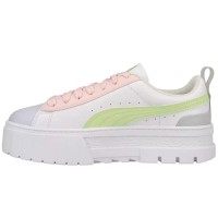 Puma Mayze Leather Pop Platform Womens 385591 02 White Arctic Ice