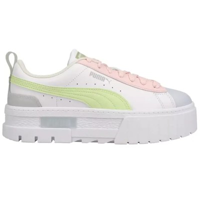 Puma Mayze Leather Pop Platform Womens 385591 02 White Arctic Ice