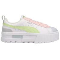 Puma Mayze Leather Pop Platform Womens 385591 02 White Arctic Ice