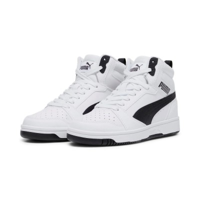 Puma Rebound V6 Mid JR Donna/Ragazzo 393831-02 White/Black