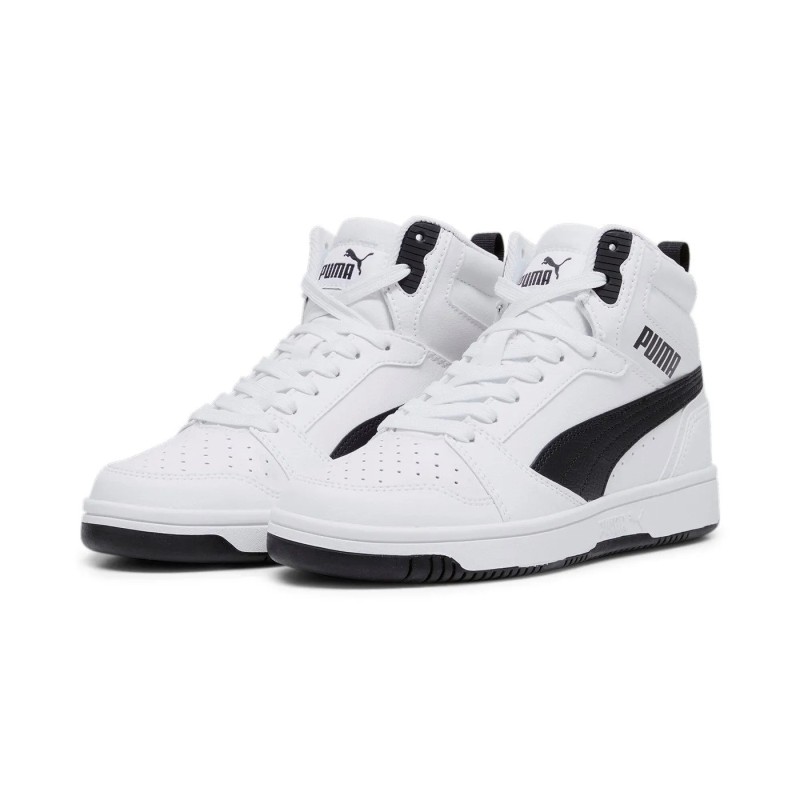 Puma Rebound V6 Mid JR Donna/Ragazzo 393831-02 White/Black