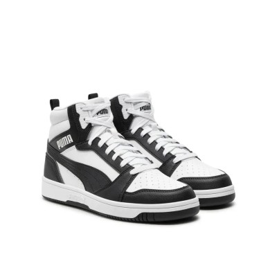 Puma Rebound V6 Mid JR Donna/Ragazzo 393831-01 Black/White
