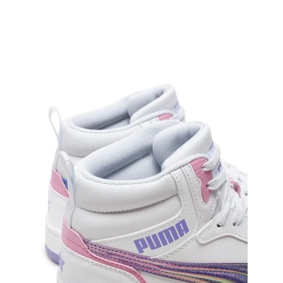 Puma Rebound V6 Mid Bouncy Sky JR Donna 398725-01 Bianco