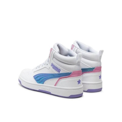 Puma Rebound V6 Mid Bouncy Sky JR Donna 398725-01 Bianco