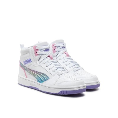 Puma Rebound V6 Mid Bouncy Sky JR Donna 398725-01 Bianco