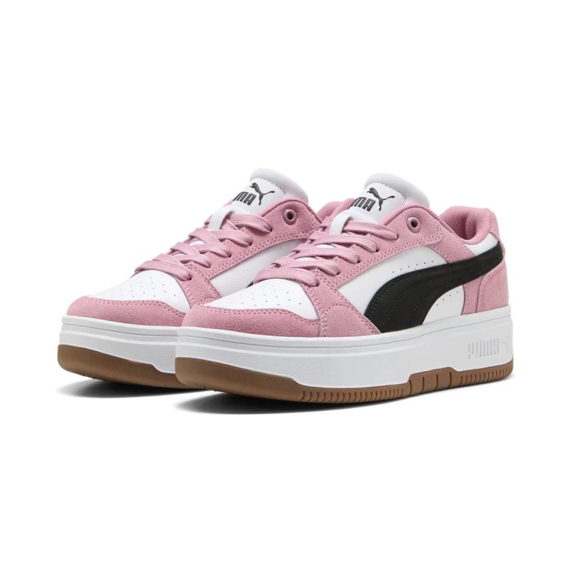 Puma Rebound Femme Low SD Donna 402593-02 Bianco/Rosa