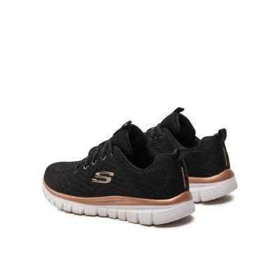 Skechers Sneakers Donna 12615/BKGD Nero