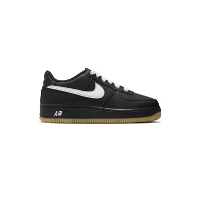Nike Air Force 1 GS HQ1911-001 Black/White/Gum Brown