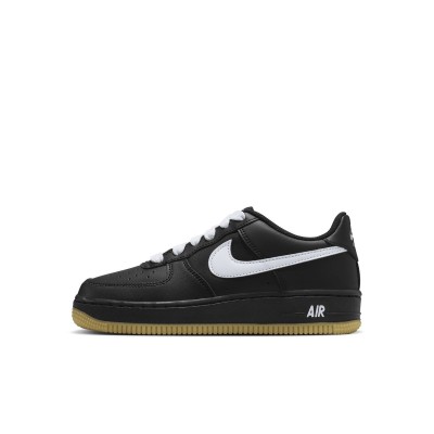 Nike Air Force 1 GS HQ1911-001 Black/White/Gum Brown
