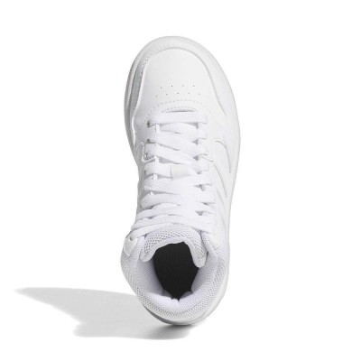 Adidas Hoops 3.0 Mid K Donna/Ragazzo Total White GW0401