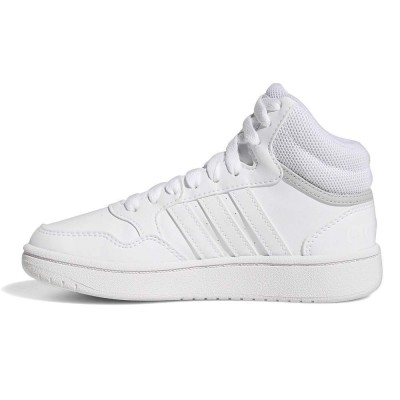Adidas Hoops 3.0 Mid K Donna/Ragazzo Total White GW0401