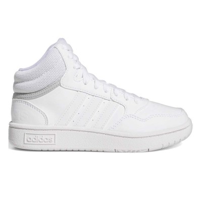Adidas Hoops 3.0 Mid K Donna/Ragazzo Total White GW0401